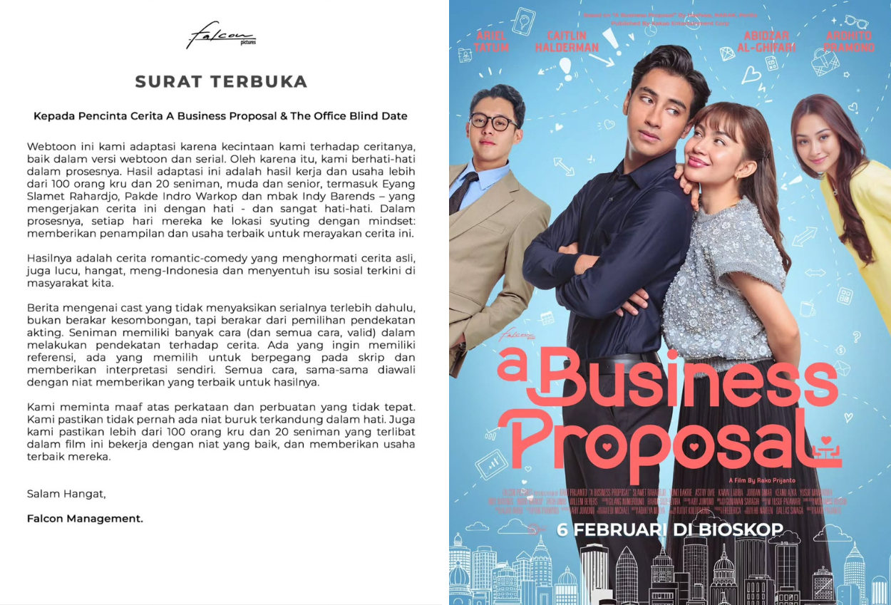 Film A Business Proposal Terancam Diboikot, Falcon Pictures Buka Suara