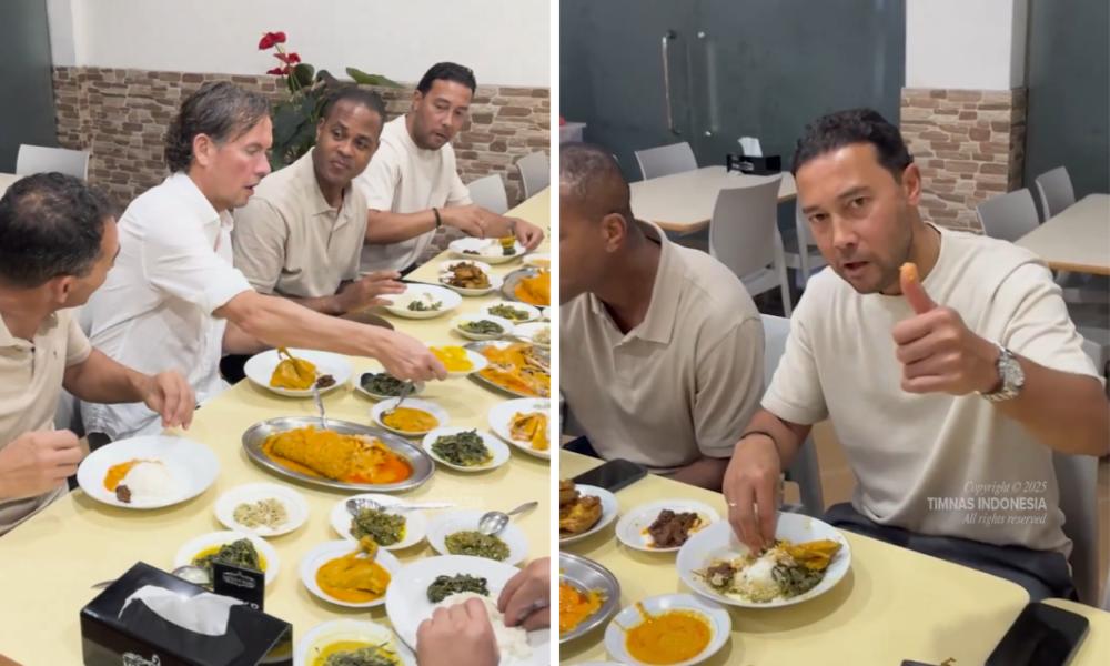 Heboh! Patrick Kluivert Dan Tim Pelatih Timnas Indonesia Makan Nasi Padang
