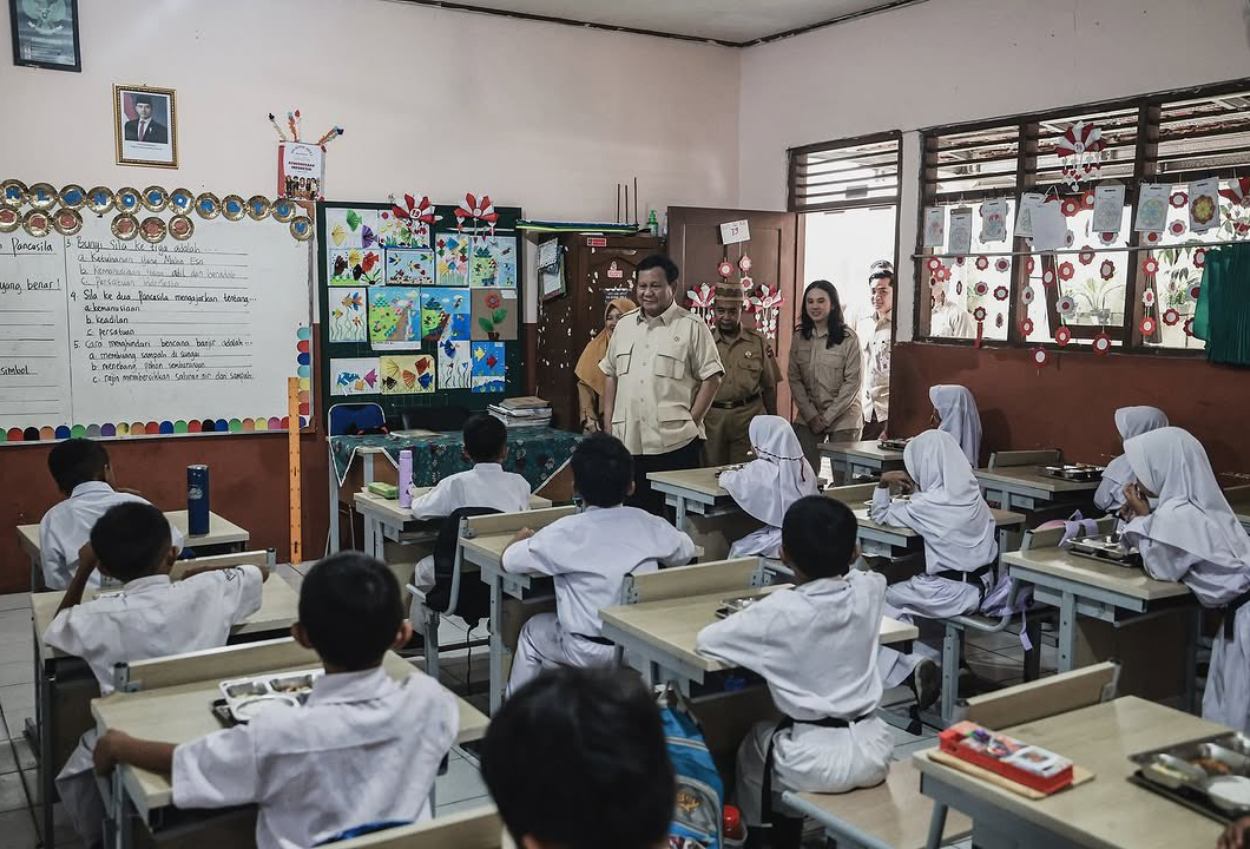 Kunjungi Sdn Kedung Jaya 1 Bogor, Presiden Prabowo Pantau Program Makan Bergizi Gratis