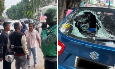 Pemotor di Cengkareng Pecahkan Kaca Mobil, Diduga Motor Kesenggol saat Lawan Arah