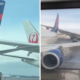 Pesawat Japan Airlines Menabrak Pesawat Delta Airlines Yang Terparkir, Sayap Tersangkut Di Ekor