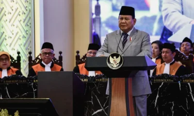 Prabowo Tegaskan Pentingnya Perbaikan Kualitas Hidup Hakim Dalam Sidang Istimewa Laporan Tahunan Mahkamah Agung