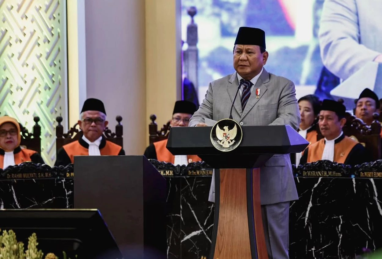 Prabowo Tegaskan Pentingnya Perbaikan Kualitas Hidup Hakim Dalam Sidang Istimewa Laporan Tahunan Mahkamah Agung