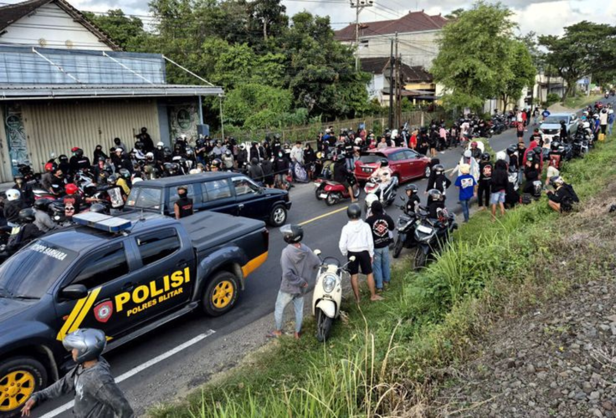 Puluhan Remaja Pesilat Ditangkap Polisi Usai Konvoi Motor Dengan Suara Knalpot Brong