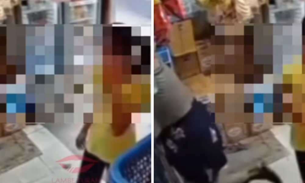 Terekam Cctv, Seorang Ibu Diduga Arahkan Anak Untuk Mencuri Gas Elpiji 3 Kg