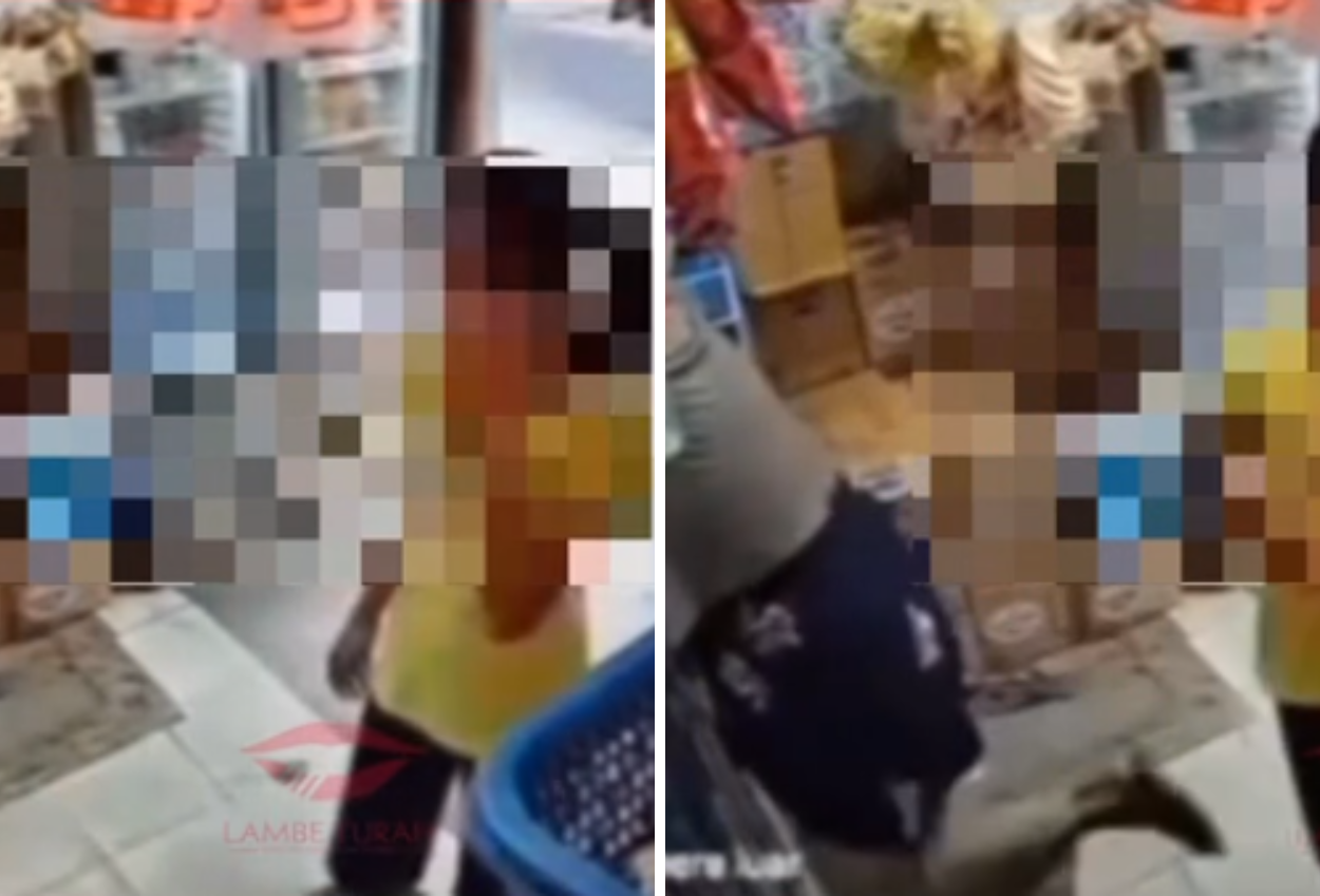 Terekam Cctv, Seorang Ibu Diduga Arahkan Anak Untuk Mencuri Gas Elpiji 3 Kg