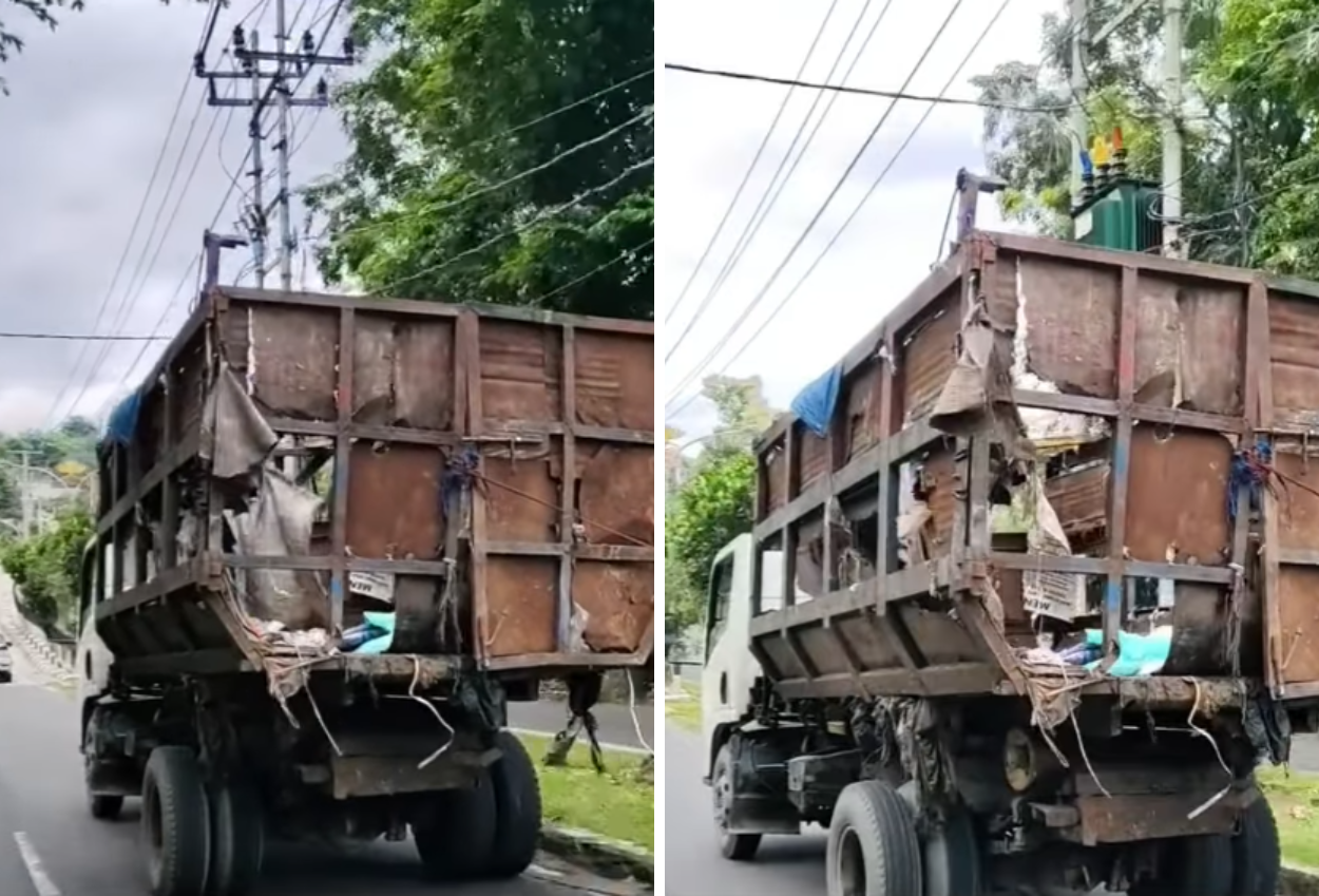 Truk Sampah Di Bandar Lampung Viral, Kondisinya Bolong Dan Tak Terawat