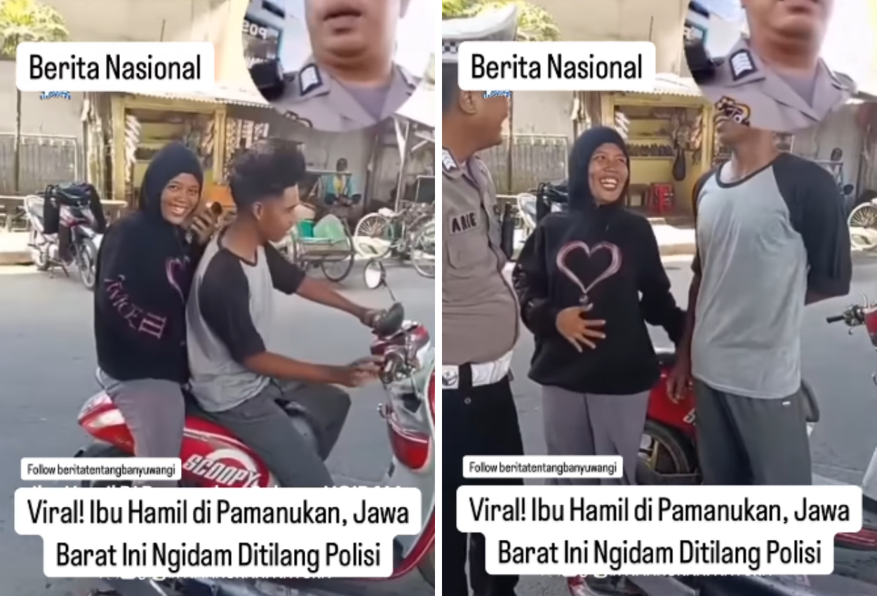 Unik! Ibu Hamil Di Subang Ngidam Minta Ditilang Polisi