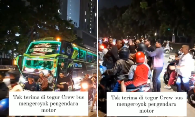 Viral! Kru Bus Diduga Keroyok Pemotor Karena Kesal Ditegur Soal Klakson Telolet