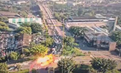 Viral! Pesawat Di Brasil Jatuh Dan Meledak Di Jalan Raya Dekat Lampu Merah Yang Sedang Ramai Pengendara