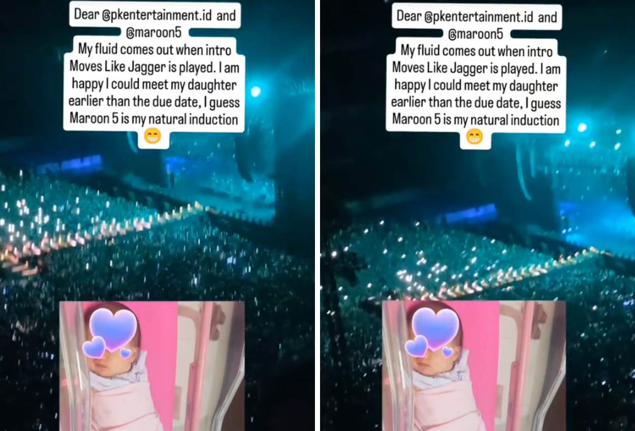 Viral! Seorang Ibu Pecah Ketuban saat Asyik Nonton Konser Maroon 5 Jakarta