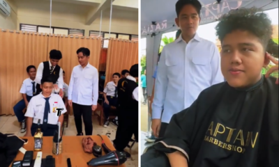 Wapres Gibran Kunjungan Ke Sekolah, Langsung Bawa Barbershop Untuk Rapikan Rambut Siswa
