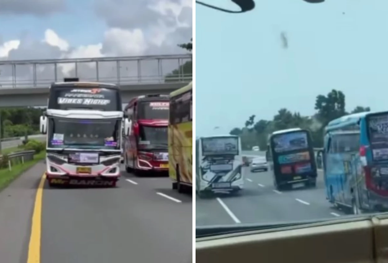 Aksi ugal ugalan di tol jakarta cikampek, sopir bus po bin ilyas dipecat
