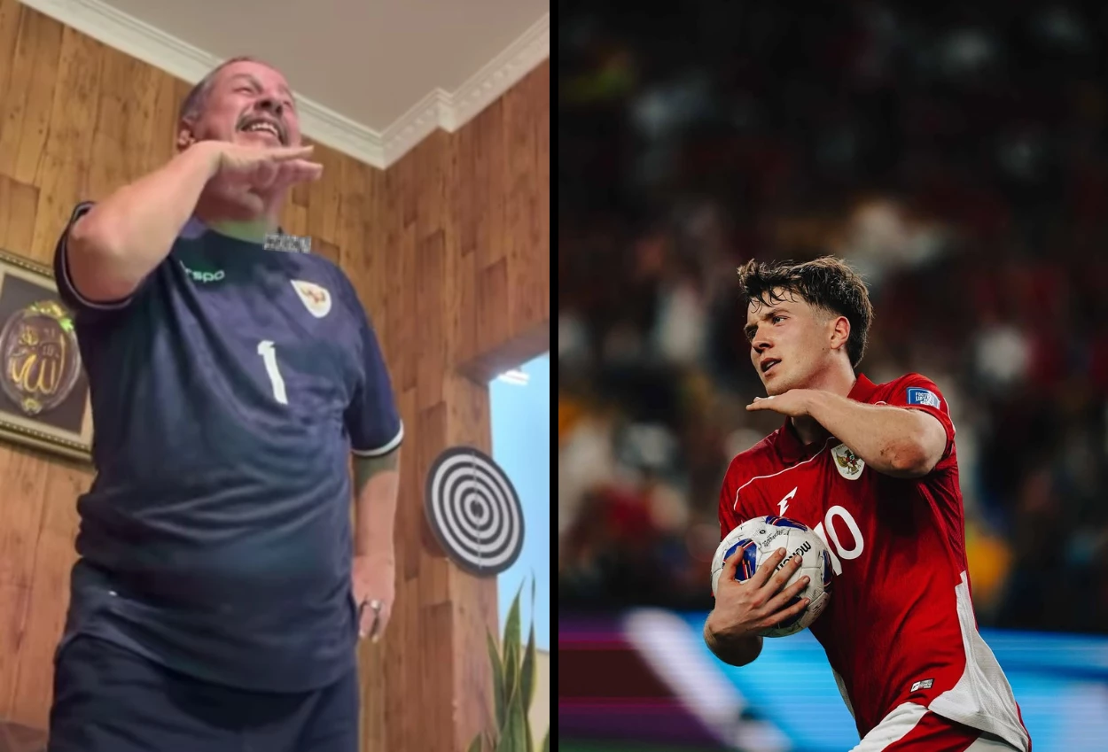 Antusias indonesia cetak gol, pak muh tiru selebrasi ala ole romeny
