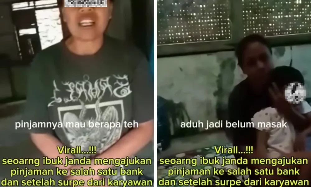 Butuh rp400 ribu untuk makan, ibu tunggal ini bikin pegawai bank iba saat datangi rumahnya