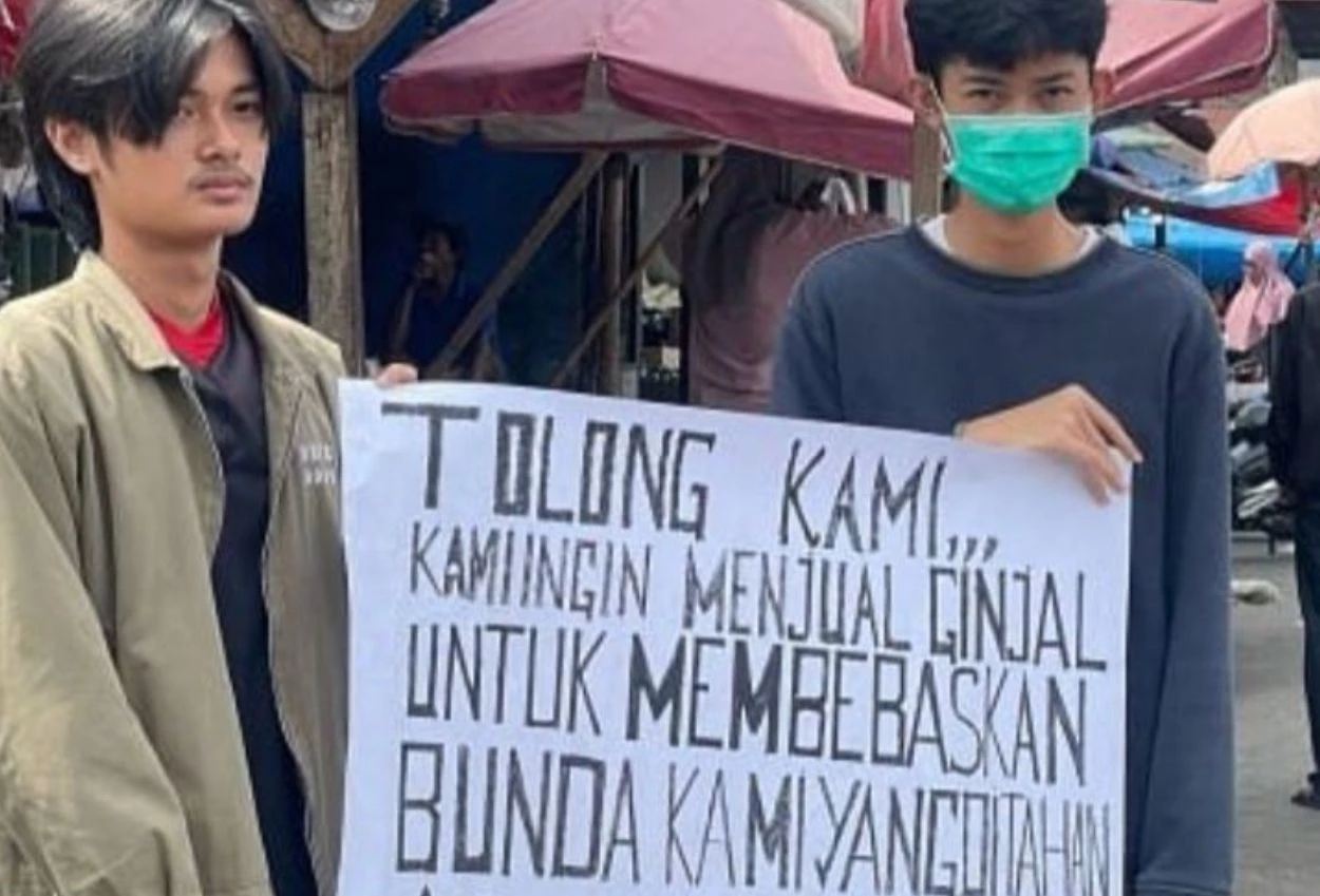 Demi bebaskan ibu dari tahanan, dua anak di tangsel rela jual ginjal