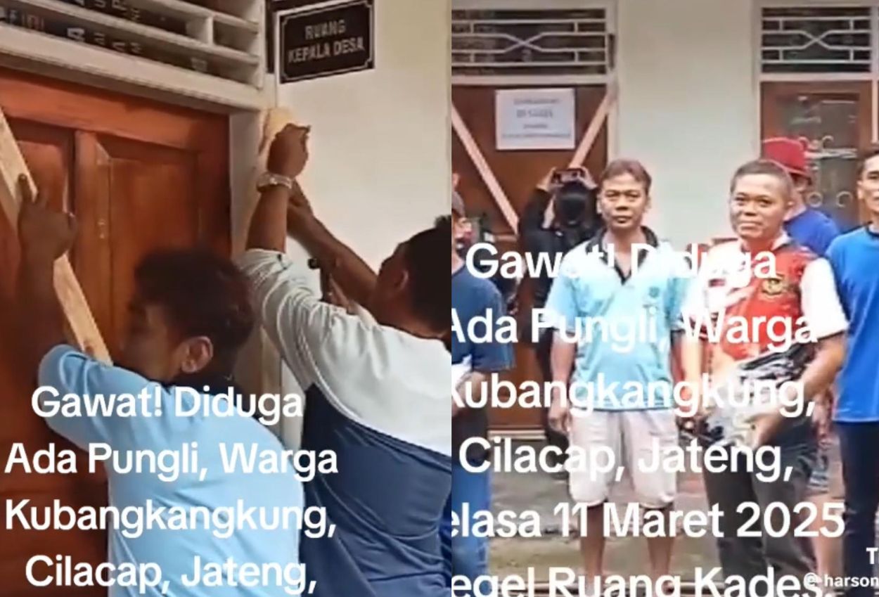 Diduga pungli, kantor kepala desa di kubang kangkung disegel warga