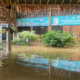 Gerai lengkong, pusat produk umkm kota tangerang selatan terendam banjir imbas sungai cisadane meluap