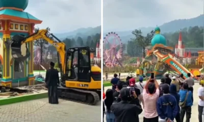 Jadi penyebab banjir, dedi mulyadi bongkar wisata hibisc fantasy bogor