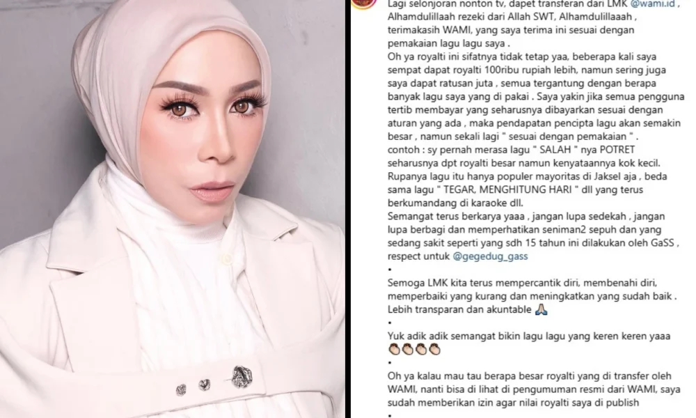Lagi santai nonton tv, melly goeslaw dapat transferan royalti dari wami