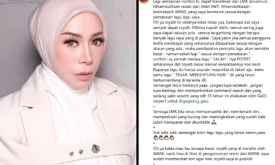 Lagi santai nonton tv, melly goeslaw dapat transferan royalti dari wami