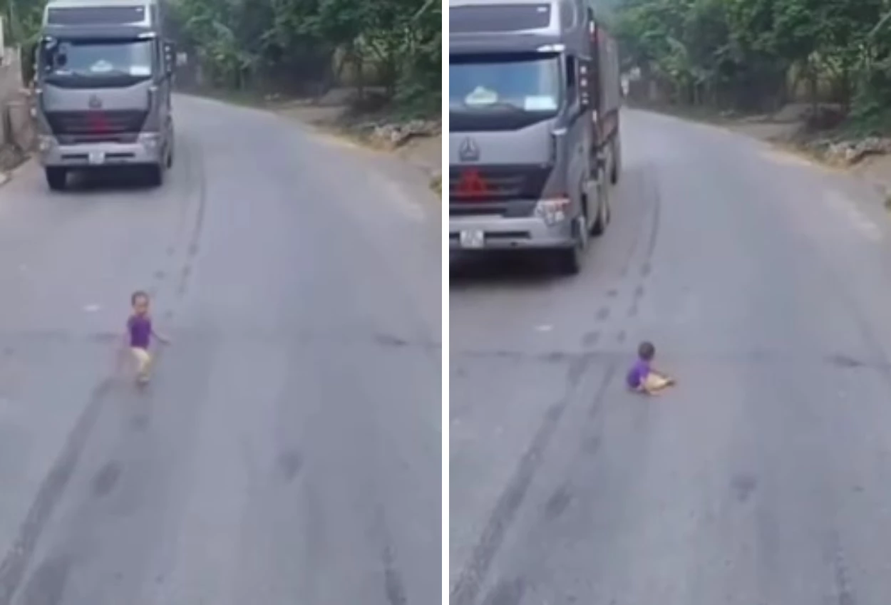 Lepas dari Pengawasan Orang Tua, Balita Terekam Menyeberang Jalan Raya Sendirian