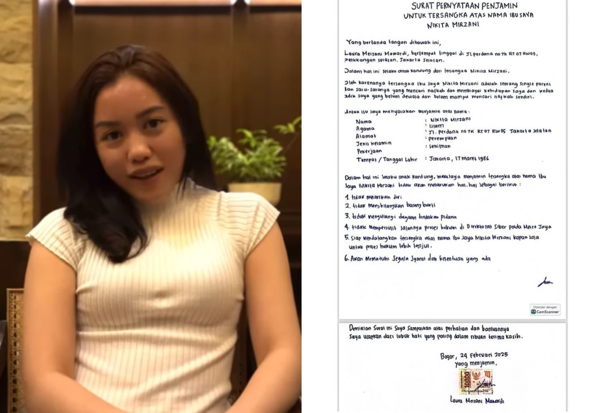 Lolly tulis surat permohonan untuk polisi agar nikita mirzani tak ditahan ibu saya adalah seorang single parent