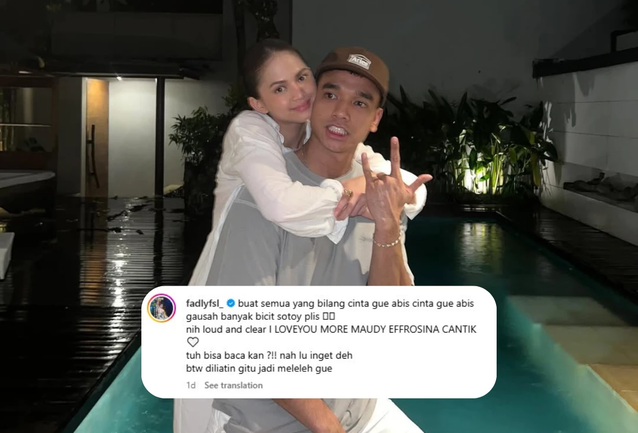 Masih sering dikaitkan dengan mantan, fadly faisal unggah foto maudy dengan caption bucin