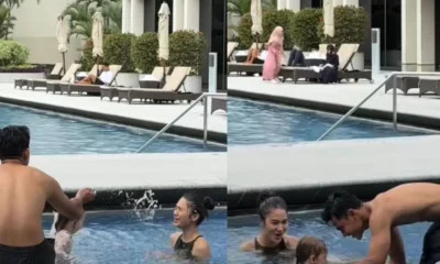 Momen langka! jennifer coppen unggah kamari main bareng azizah dan arhan di kolam renang, netizen heboh