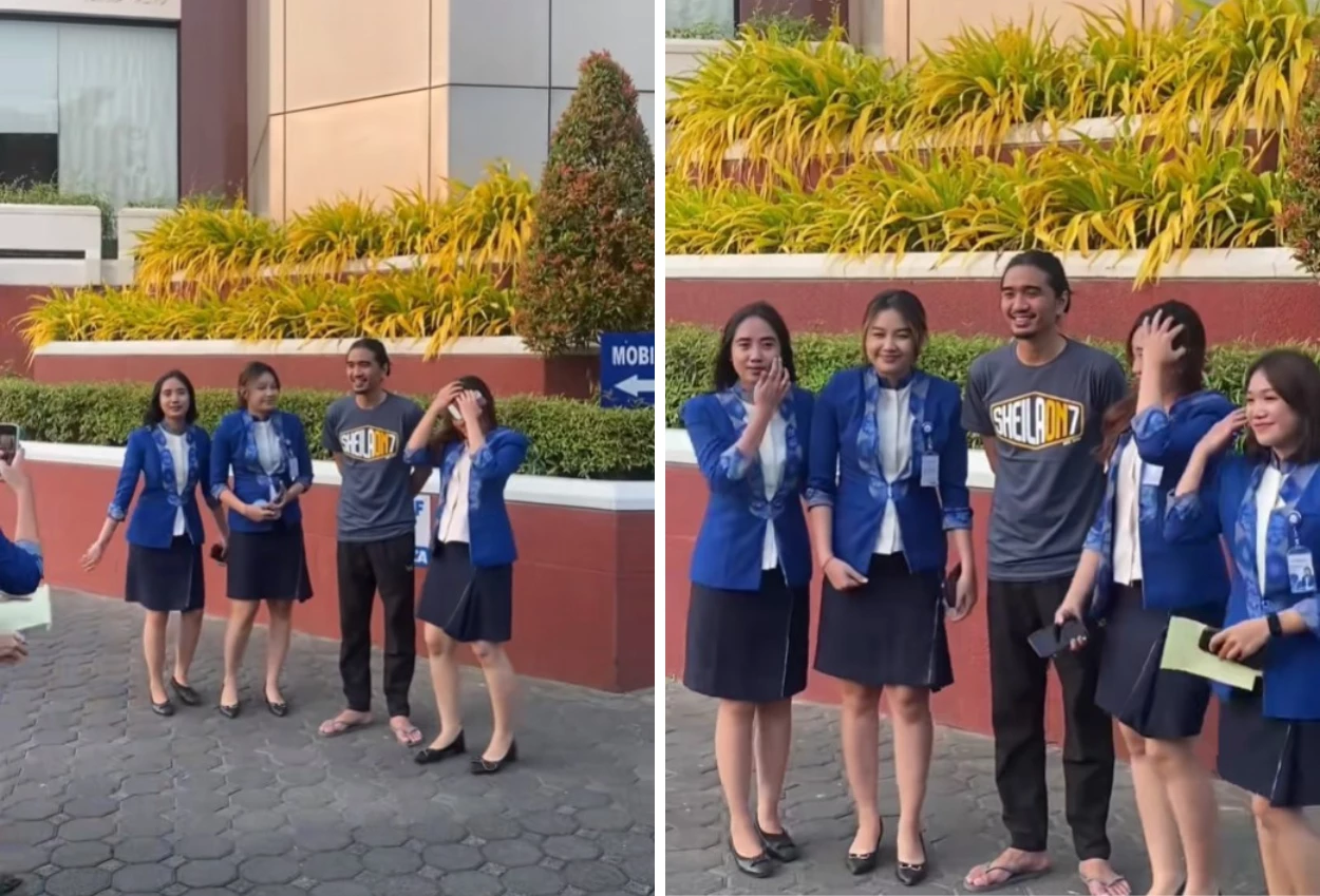 Pakai sandal jepit, duta sheila on 7 malah diserbu pegawai bank untuk ini...