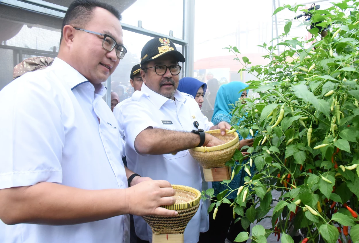 Pelaksanaan panen raya 2025 yang dipimpin wagub rano karno disiarkan secara online