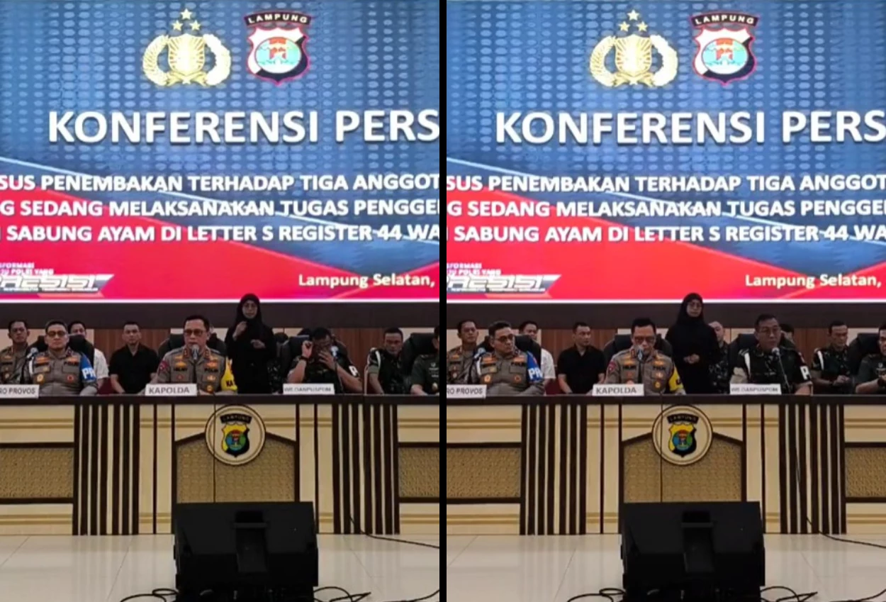 Penetapan tersangka kasus penembakan 3 polisi di lampung 2 oknum tni dan 1 polisi terlibat