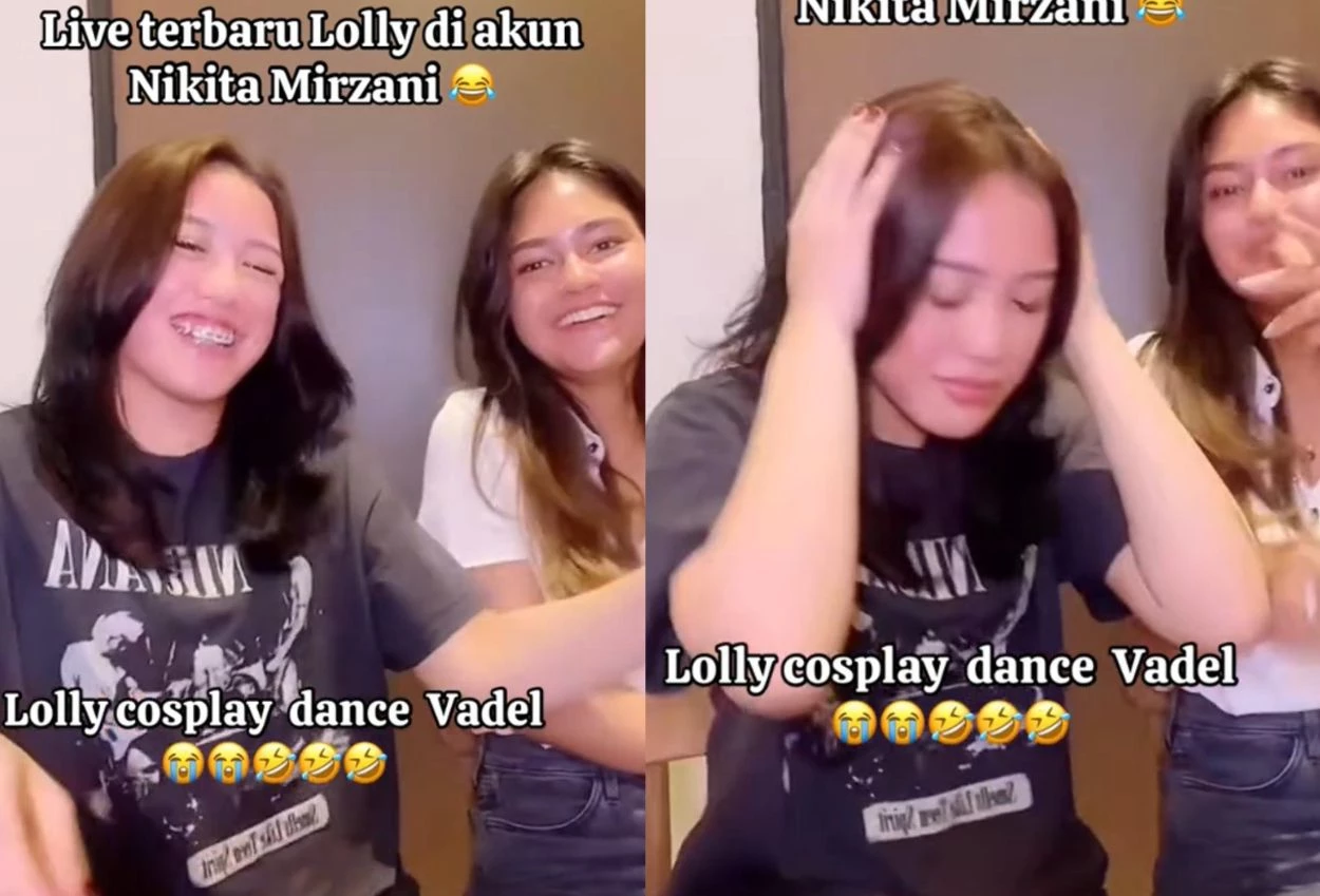 Pernah jalin asmara, lolly kini malah parodikan dance vadel badjideh