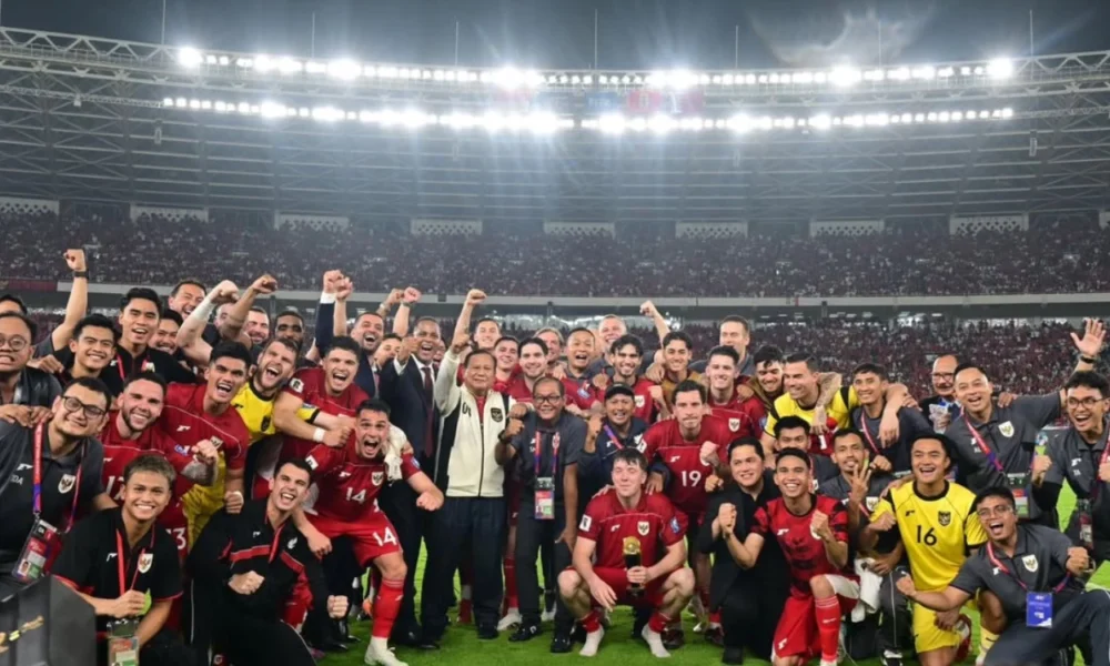 Presiden prabowo turun langsung ke lapangan berikan ucapan selamat