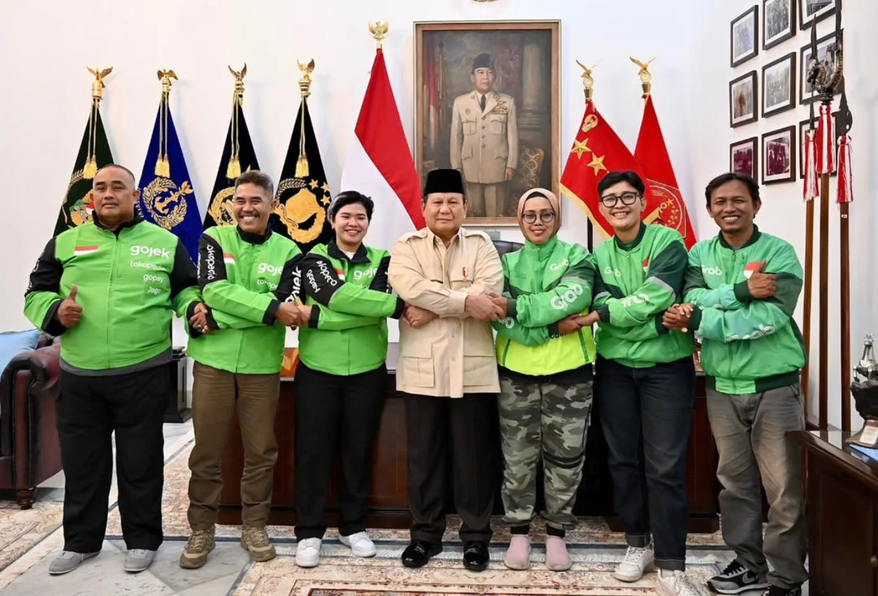 Presiden prabowo umumkan pemberian thr untuk pekerja dan pengemudi online