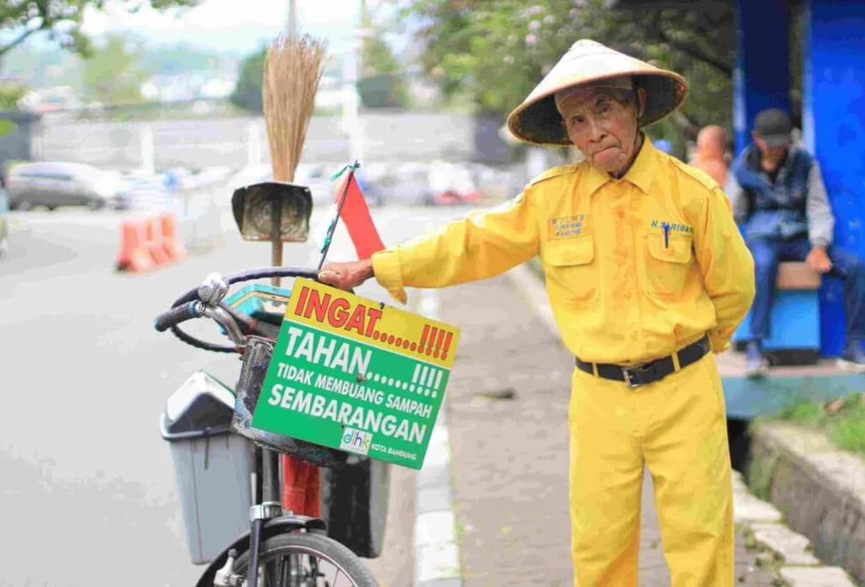Sariban pahlawan lingkungan wafat, 40 tahun bersihkan bandung tanpa gaji