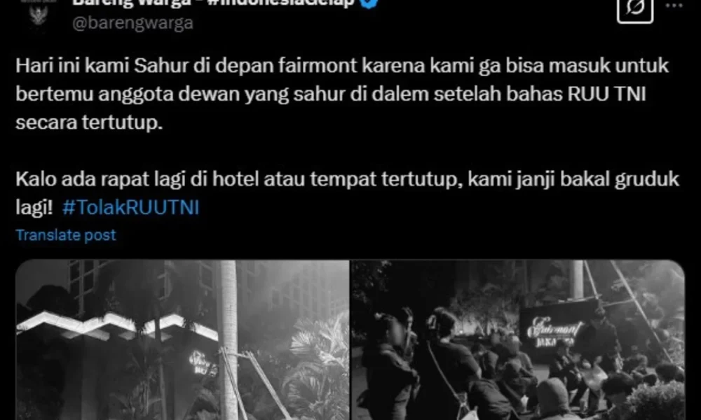 Tagar tolak ruu tni ramai di media sosial, apa maksudnya