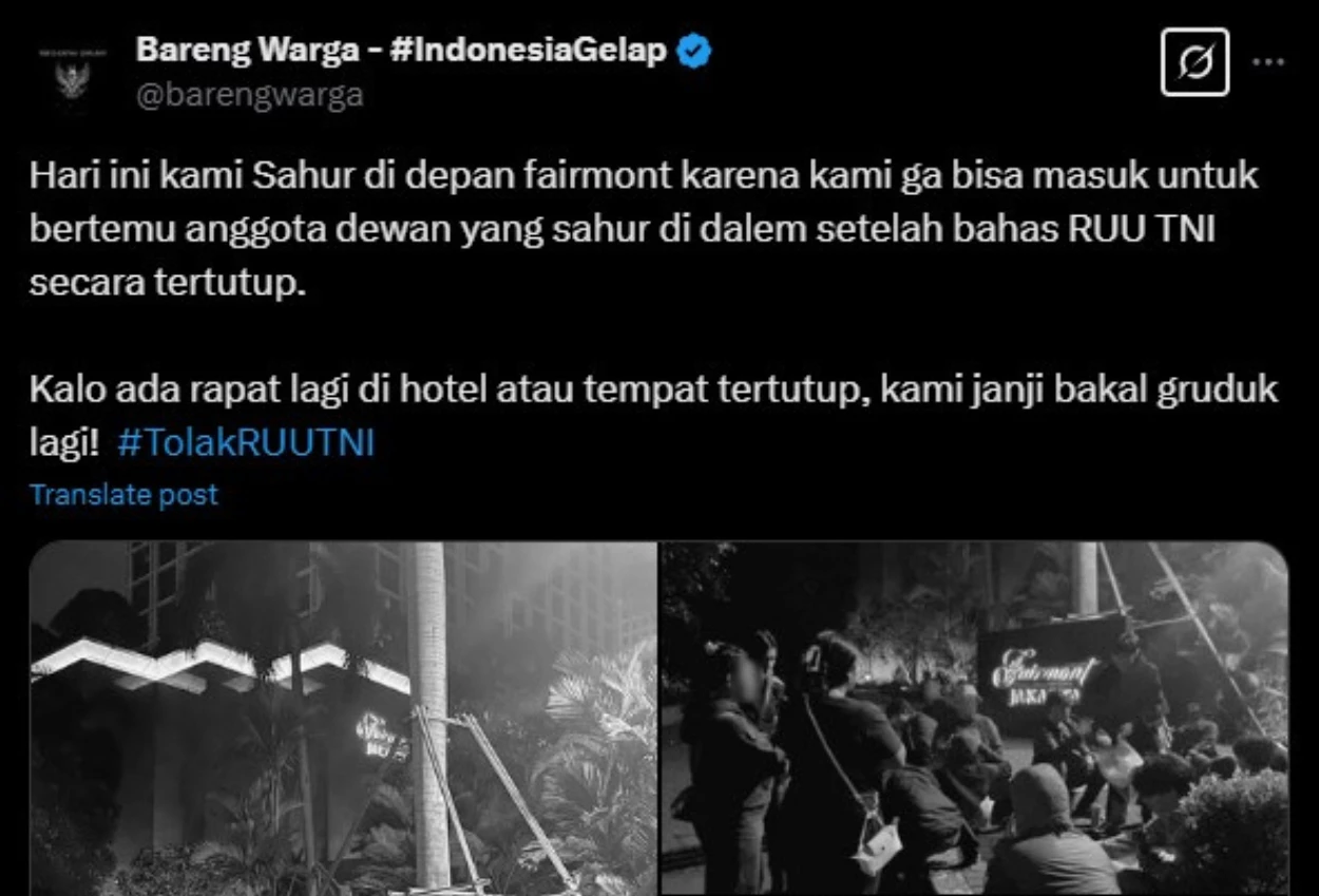 Tagar tolak ruu tni ramai di media sosial, apa maksudnya