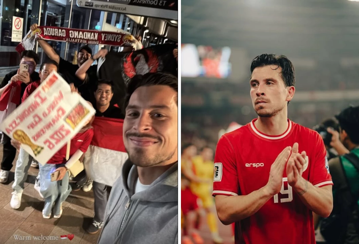 Tiba di sydney, thom haye dapat sambutan spesial dari fans garuda