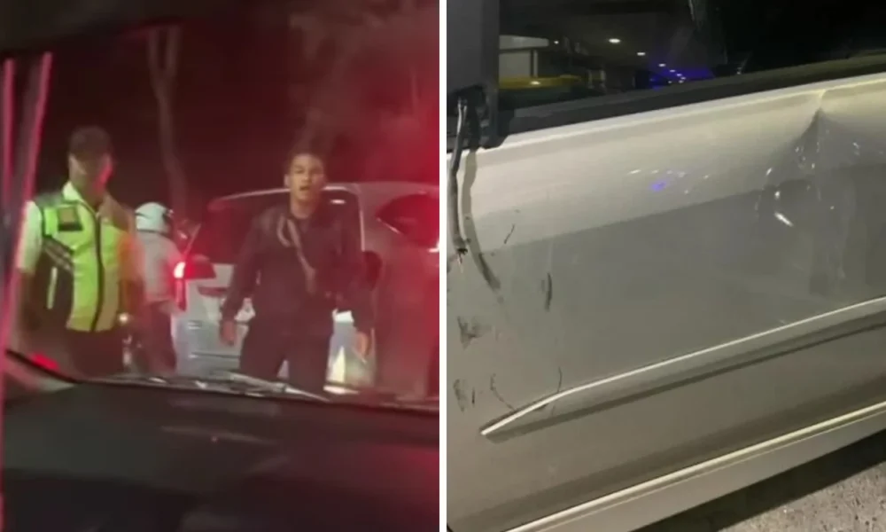 Viral! 2 pria secara tiba tiba rusak mobil di tengah kemacetan jakarta barat