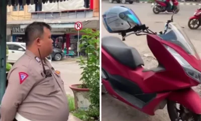 Viral, pemuda di jambi protes ditilang karena pelat nomor depan hilang, singgung pengendara tanpa helm