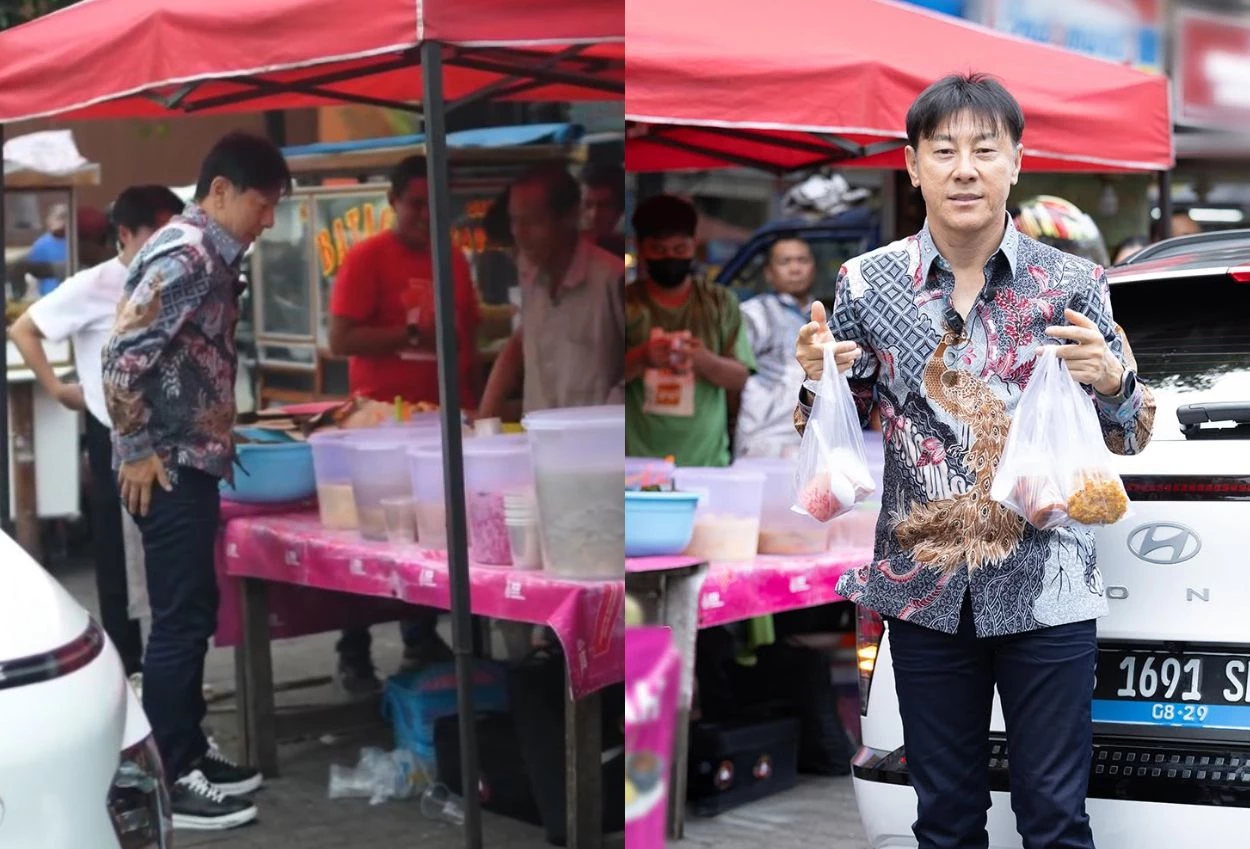 Viral! shin tae yong tertangkap kamera sedang war takjil, kok bisa