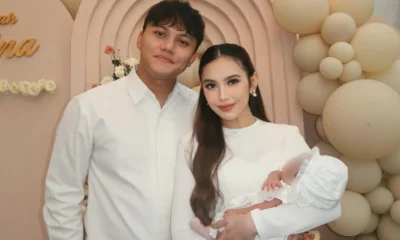 Walau beda agama, keluarga mahalini tetap ikut akikah baby selina