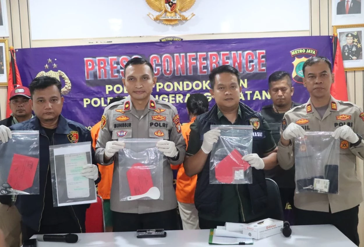 2 pelaku pembuangan janin di pondok aren berhasil ditangkap polisi