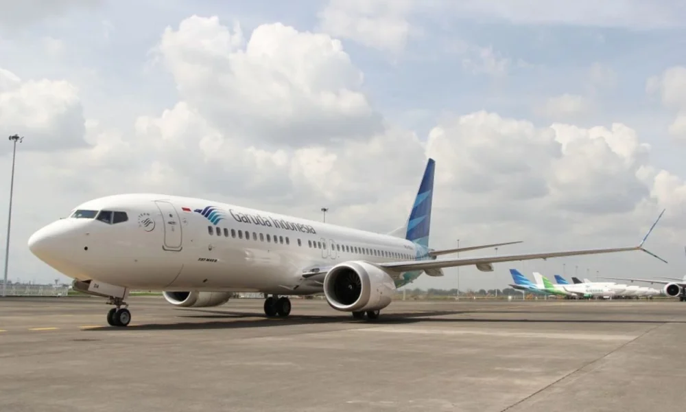 Ban pesawat garuda indonesia copot saat mendarat di tanjungpinang, 161 penumpang selamat
