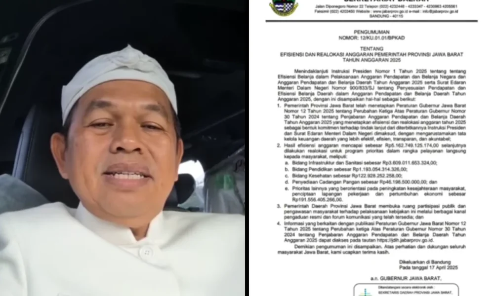 Dedi mulyadi umumkan efisiensi anggaran hingga rp5,1 triliun untuk program prioritas rakyat jawa barat