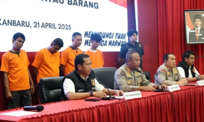 Empat debt collector yang aniaya wanita di bukit raya berhasil diringkus polisi