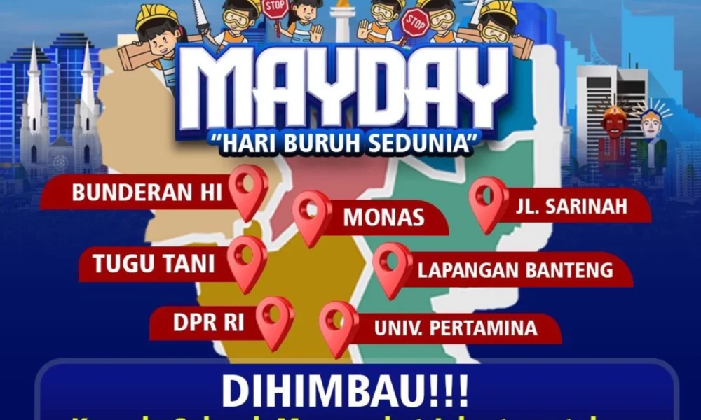 Peringati hari buruh, 200.000 massa akan padati monas pada 1 mei