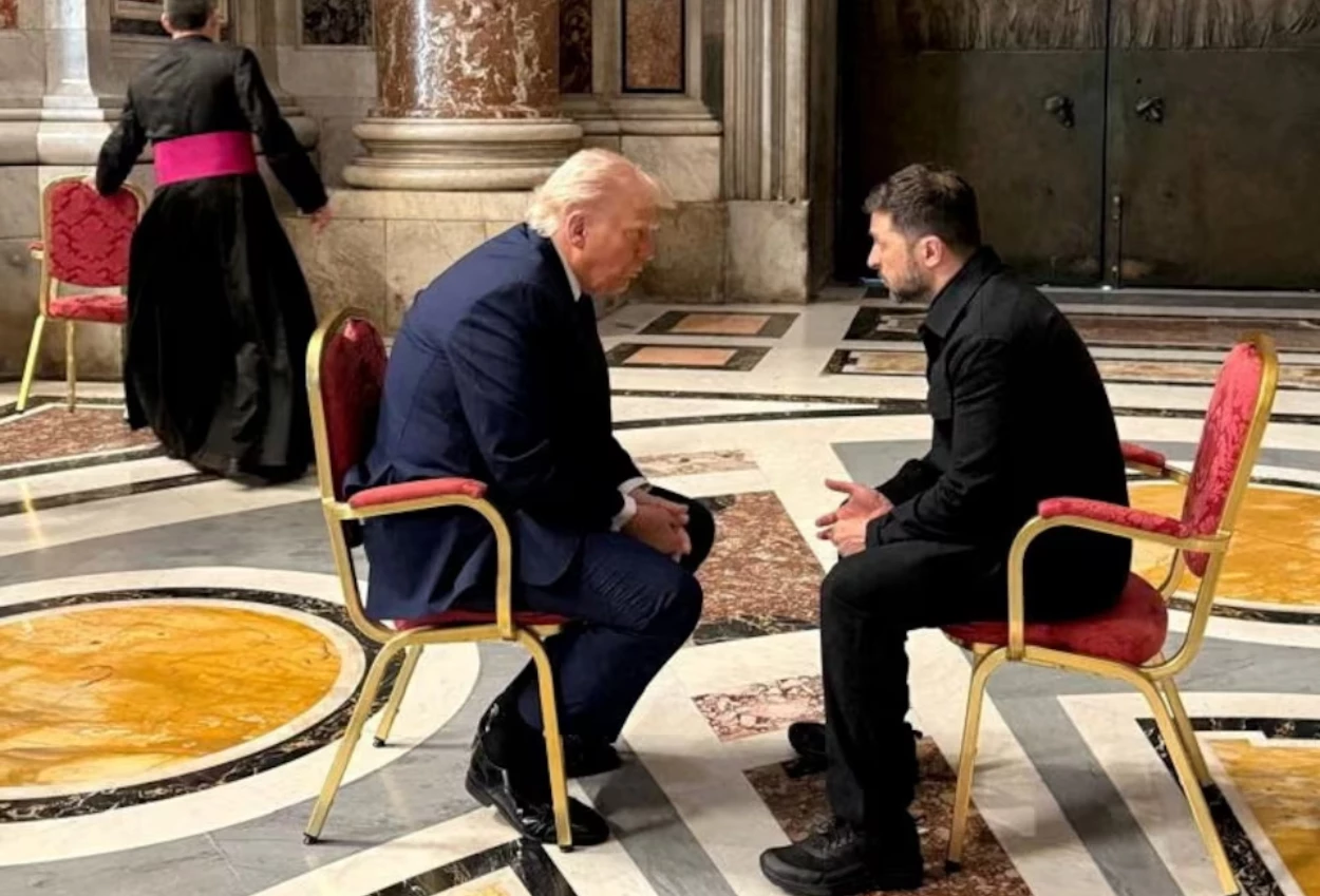 Presiden amerika serikat donald trump dan presiden ukraina volodymyr zelensky