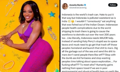 Rapper as azealia banks sebut indonesia tempat sampah dunia tanah terlantar yang tercemar